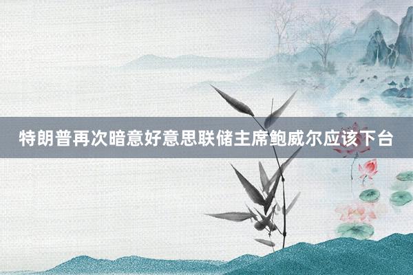 特朗普再次暗意好意思联储主席鲍威尔应该下台