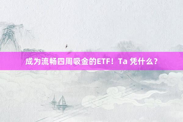 成为流畅四周吸金的ETF！Ta 凭什么？