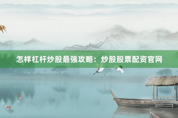 怎样杠杆炒股最强攻略：炒股股票配资官网