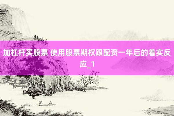 加杠杆买股票 使用股票期权跟配资一年后的着实反应_1