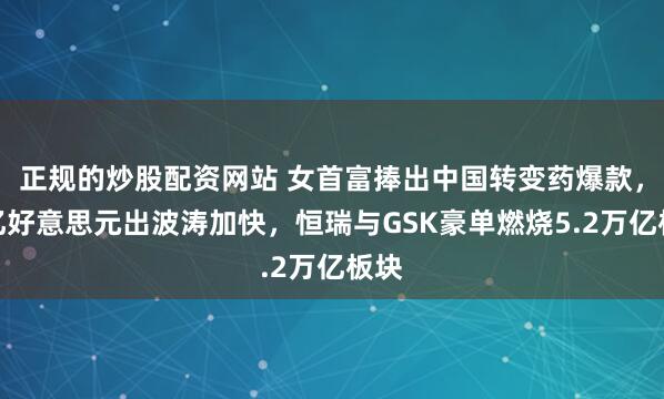 正规的炒股配资网站 女首富捧出中国转变药爆款，千亿好意思元出波涛加快，恒瑞与GSK豪单燃烧5.2万亿板块