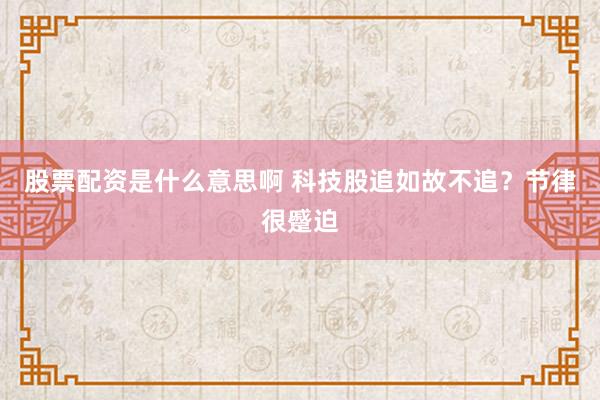 股票配资是什么意思啊 科技股追如故不追？节律很蹙迫